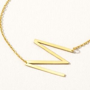 Large Gold Initial Necklace (9023)